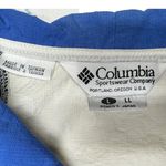 Columbia  Windbreaker Half Zip Blue‎ Cream Mens Size L Vintage Blue White Light Photo 3