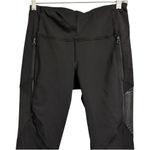 Lululemon  Black Athletic Pant Mesh Panels Zipper Pockets Drawstring Waist Size 8 Photo 1