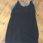 Alo Yoga  black and gray layered athletic tank top with built in bra Photo 0