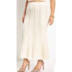 Eloquii Cabled Sweater Cream Knit Maxi Skirt Photo 1