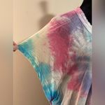 Handmade Free People Blue, Pink, and Purple Spiral Tie Dye Blouse size medium Pink Photo 1