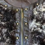 Reba faux fur/faux leather zip front vest XL Photo 4