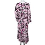 Eloquii Dress Womens 16 Pink Black Zebra Print Maxi Dress Rocker Edgy Statement Photo 3
