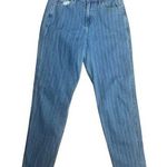 Hollister women's 30 ultra high rise mom jean pin stripe denim casual 11 juniors Photo 0