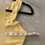 Pink Lily Size S Yellow Criss Cross Back Tie Waist Soft Stretch crop Tank Top Photo 12