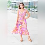 Petal and Pup Entro colorful floral smock maxi midi dress square neck show meyour mumu pockets Photo 13