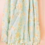 Ivy City Co Mint Green & Yellow Floral Ruffle Flutter Sleeve Dress. Photo 3