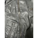 AG Adriano Goldschmied  Coated Moto Jacket Black Biker Style‎ Made In USA Size L Photo 10