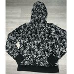 Athleta  Hoodie Womens Small Black Fuzzy Furry Pullover Sweater Relaxed Sherpa Photo 1