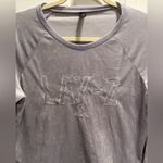 XOXO Women's Oversized Cropped Sweatshirt, Size L, Grey Photo 1