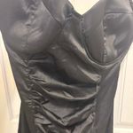 Lulus Black Satin Dress - Ruched Mini Dress - Buster Bodycon Dress homecoming Photo 6