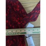 Liz Claiborne  Sweater Women Size Large Burgundy Floral Stretch Lightweight NWT Photo 4