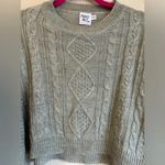Princess Polly  The Stan Gray Cropped Cable Knit Sweater M/L Photo 5