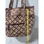 Vera Bradley  Retired Medallion Shoulder Tote Burgundy Lunch‎ Bag Wristlet Photo 4