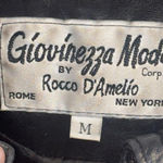 vintage Giovenzana Moda black leather jacket, 1980s or 1990s Size M Photo 1