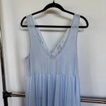 American Vintage Vintage Sky Baby Blue Cinderella Silky Lace Maxi Slip Dress Miss Elaine XL Photo 1