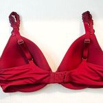 Natori Bra Pure Luxe Full Fit Bra in Red Sz 34D EUC Style #732080 Sleek Comfort Photo 5