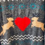 Aeropostale Christmas Sweater Reindeer Holiday Grey S Photo 2