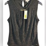 Calvin Klein NWT  Lace Tank Lined Black Business Casual Career Size Large Photo 0
