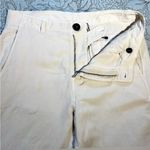 ZARA  Cotton Linen Blend Oyster White High Waist Ankle Crop Pants NEW! Sz M💛 Photo 4