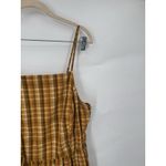 Old Navy Strap Plaid Midi Dress Women XL Yellow Western Farm Prairie Peasant Photo 9