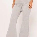 Pretty Little Thing Gray Fold Over Scrunch Leggings Photo 0