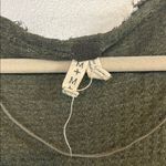 Free People Laguna Thermal Tunic Size Medium Oversized Green Waffle Knit Photo 2