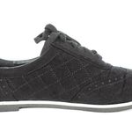 Forever 21 Women's Black Quilted Suede Oxford Pointed Lace Up Shoe Photo 8