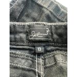 Underground Soul Black Jeans Gray Stitching Embroidered Ankle Zippers Size 13 Photo 5