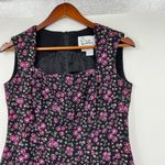 Lilly Pulitzer  Vintage Hot Pink Floral Dress Retro Rate Black Green Scallop 10 Photo 8