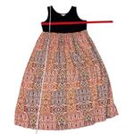 Lucky Brand  Boho Maxi Dress 2X Empire Waist Medallion‎ Print Stretch Pockets Photo 5