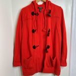 Lauren Ralph Lauren Lamb’s Wool Hooded Sweater Coat Horn Toggle Buttons Wmns XL Photo 0