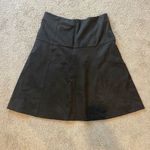 Talbots Skirt Womens 12 Black Faux Suede Flare Pleated Office Business Staple Photo 7