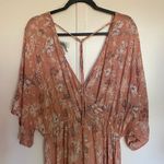 Honeyme  Floral V-Neck Maxi Dress - Pink 100%Rayon Photo 5