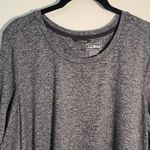 L.L.Bean Long Sleeve Twist Front Top Plus Size 1X Activewear Gray Photo 2