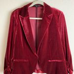 Amanda & Chelsea Amanda &. Chelsea Velvet Blazer - Red Photo 0