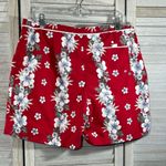 White Sierra  Women's Swim Shorts Red Tropical Print-16 Photo 1