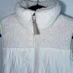 prAna Esla Fleece Vest White XS Rib Sides Hiking Outdoor Photo 1