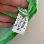 BP Halter Crop Top Neon Green Frosty Follard Floral Print Casual Neutral Photo 8