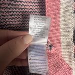 Umgee Pink and White Cardigan Sweater with Leopard Print Photo 6