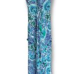 Charlie Paige Resort Dress Blue Purple White Paisley Fringe Sheer NEW One Size Photo 3