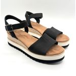 Toms  Womens Diana Espadrille Wedge Sandal‎ Black White NEW 11 Photo 2