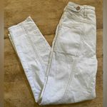 We The Free Free People City Of Lights Sz 25 High Rise Linen Blend Ecru Jeans Photo 4