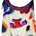 Tory Burch lucky charm motif printed wrap scarf Photo 2