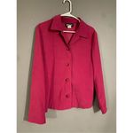 Briggs New York  Women Lightweight Button Up Barbie Pink Shacket Size Small Photo 1