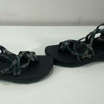 Chaco Sandals Teal Green Aztec Strappy Sling Back Women 8 Outdoor non marking Photo 0