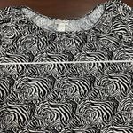 Rebecca Malone Black and White Sparkle Blouse Size Medium Photo 5