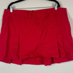 VTG Y2K Jalatex Denim Division Red Pleated Mini Skirt Skort Plus Size 18 Pleated Photo 0