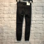 ZARA NWT  US 2 Super Skinny Uptown Black Raw Hem Mid-Rise Jeans Photo 2