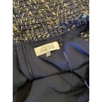 Teri Jon by Rickie Freeman Jaquard Stripe Off the Shoulder Sheath midi Dress 10 Blue Photo 2